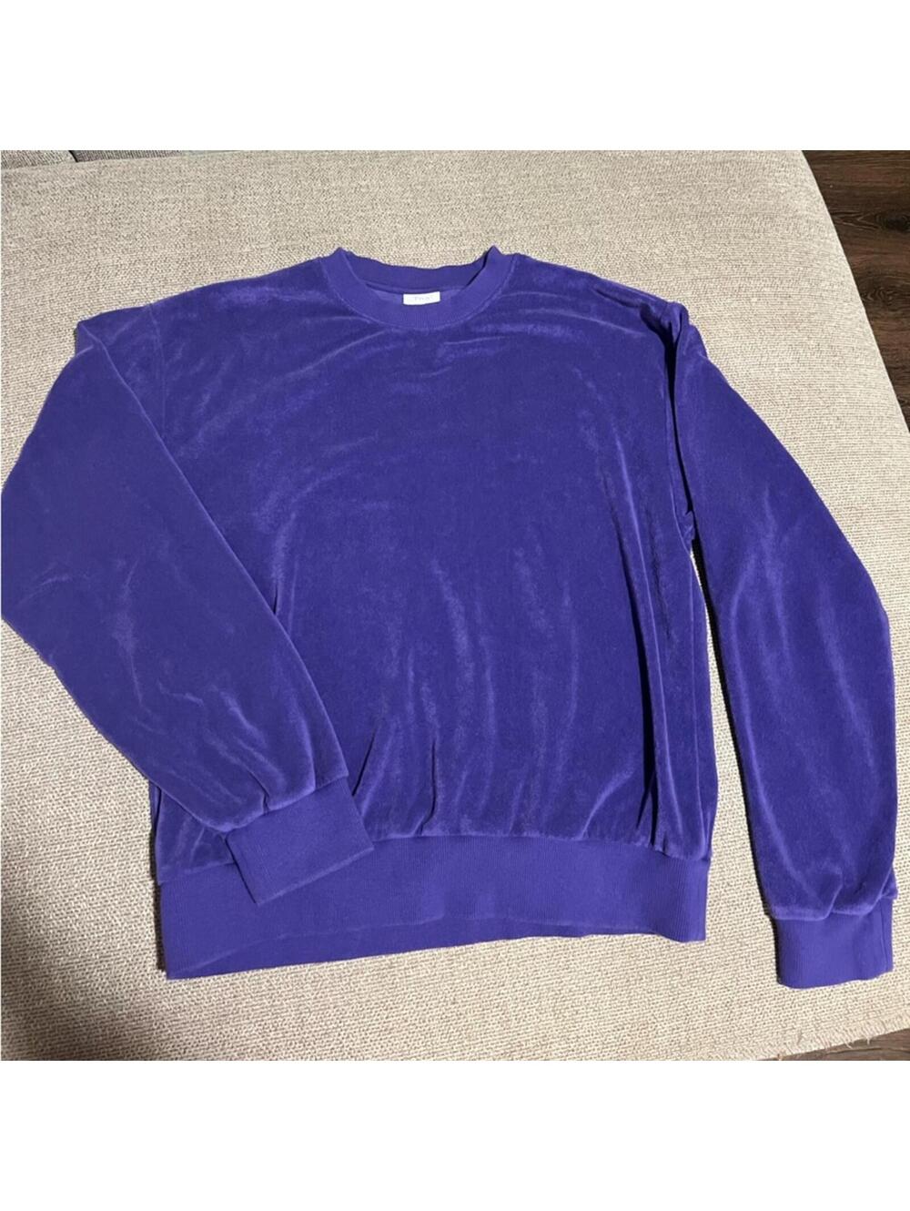 TNA purple terry crewneck